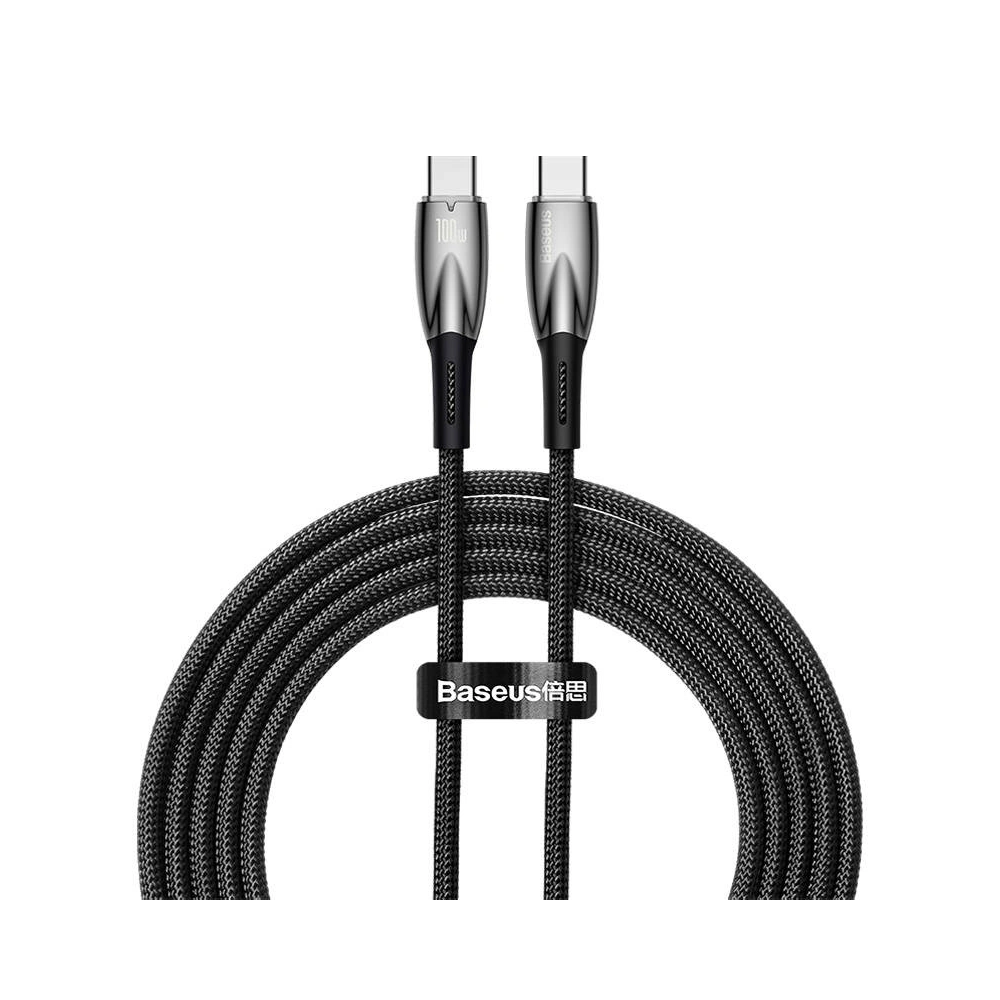 Kabel USB-C do USB-C Baseus Glimmer, 100W, 2m (czarny)