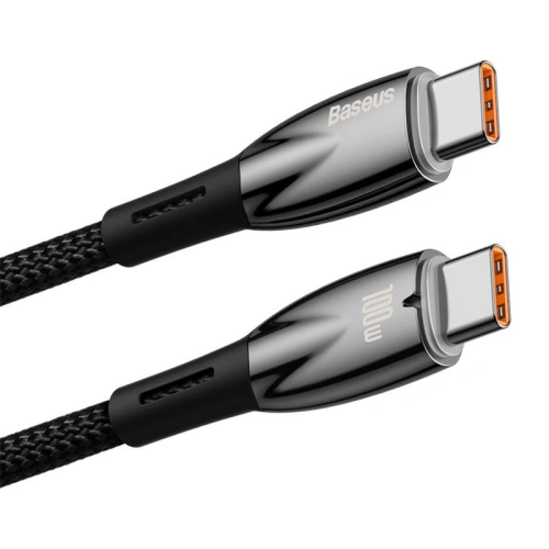 Kup Kabel USB-C do USB-C Baseus Glimmer, 100W, 2m (černý) - BSU3842 - {ean13} - Sklep Home Screen