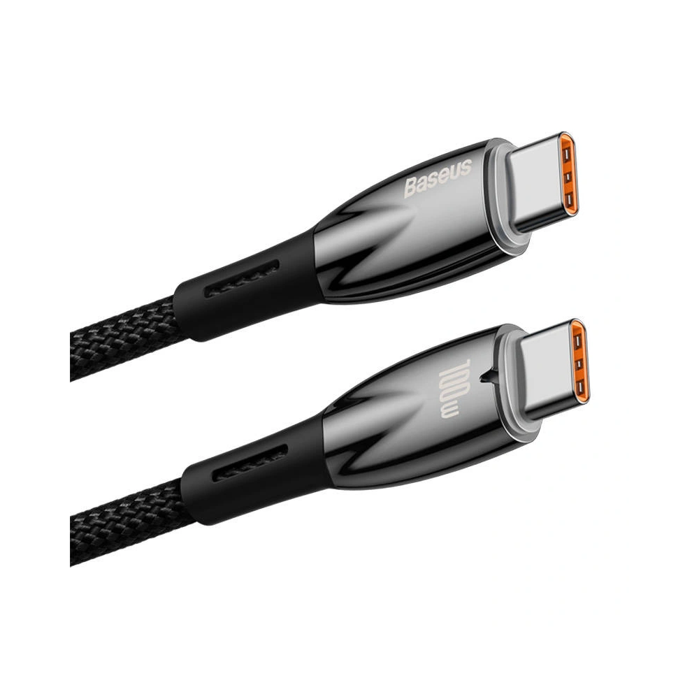 Kabel USB-C do USB-C Baseus Glimmer, 100W, 2m (czarny)