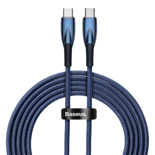 Kup Cablul USB-C la USB-C Baseus Glimmer, 100W, 2m (albastru) - BSU3843 - {ean13} - Sklep Home Screen