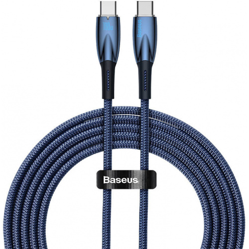 Kup Kabel USB-C do USB-C Baseus Glimmer, 100W, 2m (niebieski) - 6932172618063 - BSU3843 - Homescreen.pl