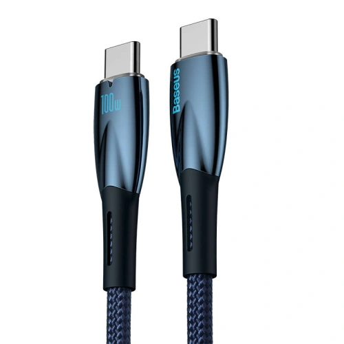 Kup Cablul USB-C la USB-C Baseus Glimmer, 100W, 2m (albastru) - BSU3843 - {ean13} - Sklep Home Screen