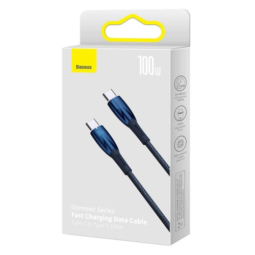 Kup Kabel USB-C do USB-C Baseus Glimmer, 100W, 2m (modrý) - BSU3843 - {ean13} - Sklep Home Screen