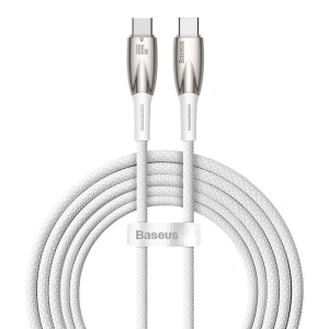 USB-C zu USB-C Kabel Baseus Glimmer, 100W, 2m (weiß)