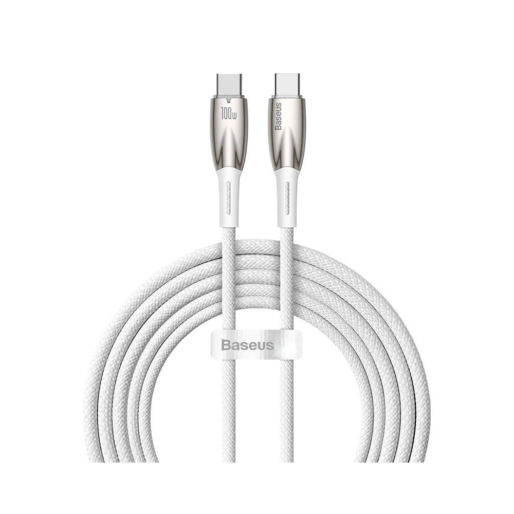 Kabel USB-C do USB-C Baseus Glimmer, 100W, 2m (biały)