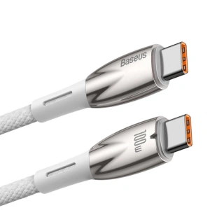 USB-C zu USB-C Kabel Baseus Glimmer, 100W, 2m (weiß)