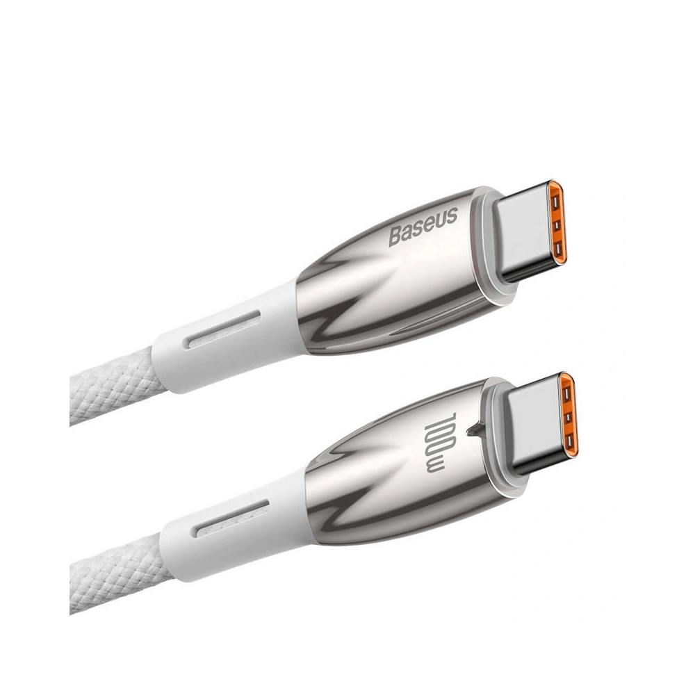 Kabel USB-C do USB-C Baseus Glimmer, 100W, 2m (biały)