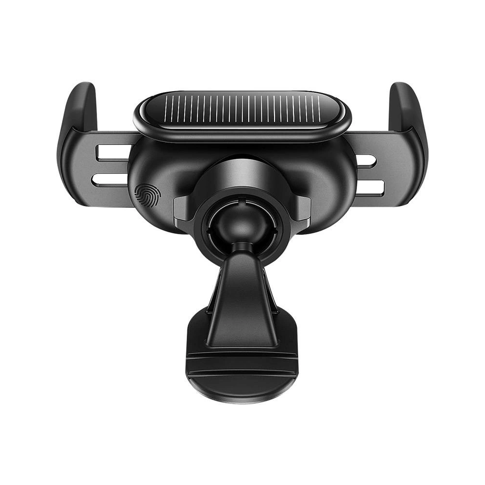 Uchwyt samochodowy elektryczny Baseus Steel Cannon Pro z ładowarką solarną (czarny)