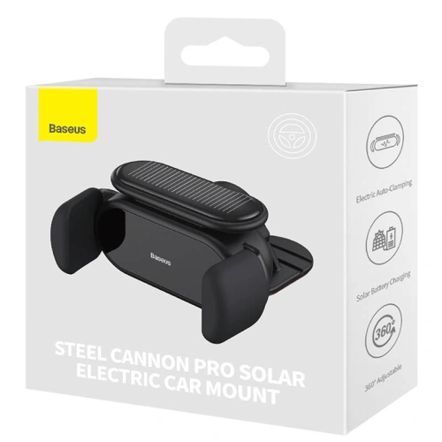Kup Uchwyt auto electric Baseus Steel Cannon Pro cu încărcător solar (negru) - BSU3848 - {ean13} - Sklep Home Screen