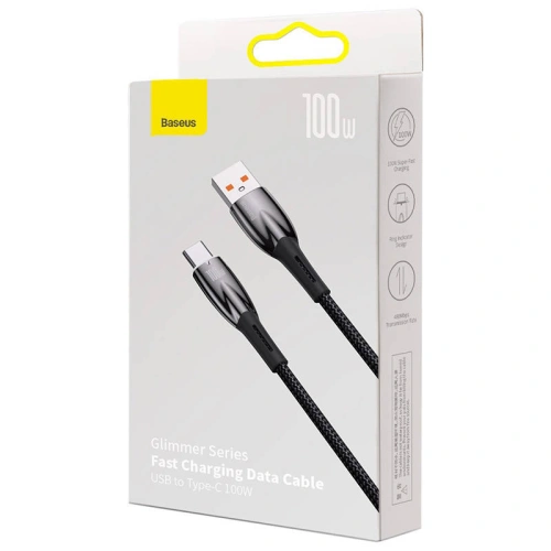 Kup Kabel USB do USB-C Baseus Glimmer, 100W, 1m (czarny) - BSU3849 - {ean13} - Sklep Home Screen