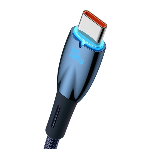 Kup Cablu USB la USB-C Baseus Glimmer, 100W, 1m (albastru) - BSU3850 - {ean13} - Sklep Home Screen