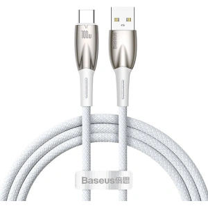 Kabel USB do USB-C Baseus Glimmer, 100W, 1m (biały)