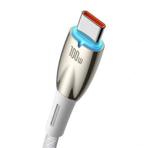 Kup Kabel USB do USB-C Baseus Glimmer, 100W, 1m (biały) - BSU3851 - {ean13} - Sklep Home Screen