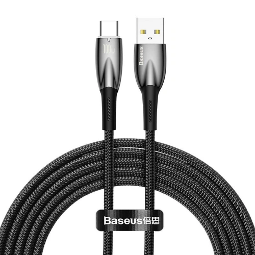 Kup USB-C kábel Baseus Glimmer, 100W, 2m (fekete) - BSU3852 - {ean13} - Sklep Home Screen