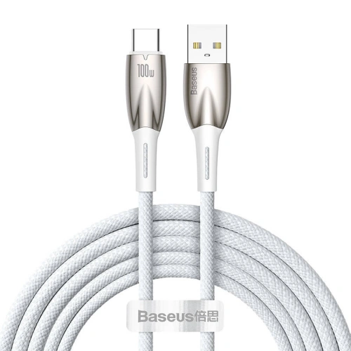 Kup USB-C zu USB-Kabel Baseus Glimmer, 100W, 2m (weiß) - BSU3854 - {ean13} - Sklep Home Screen