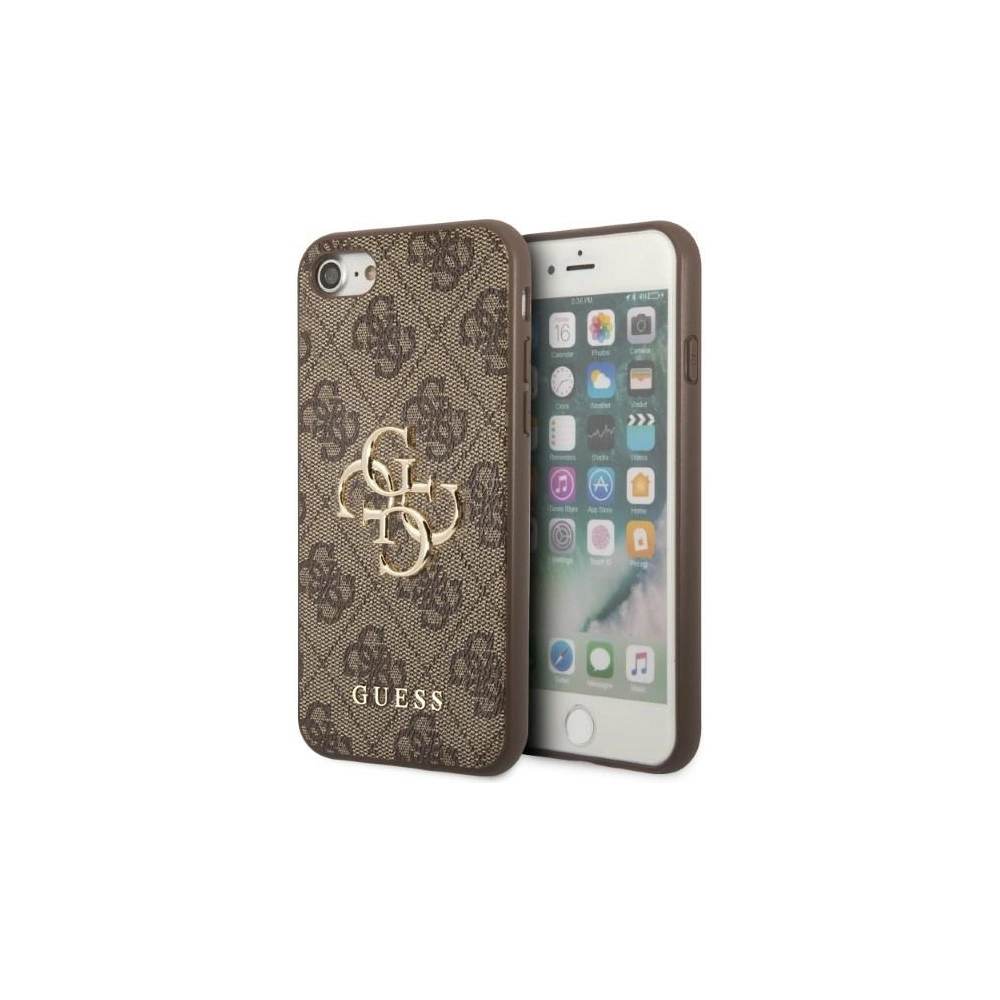 Etui Guess GUHCI84GMGBR Apple iPhone SE 2022/2020/8/7 brązowy/brown hardcase 4G Big Metal Logo