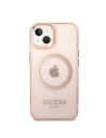 Kup Etui Guess GUHMP14SHTCMP Apple iPhone 14 różowy/pink hard case Gold Outline Translucent MagSafe - GUE2324 - {ean13} - Sklep Home Screen