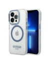 Etui Guess GUHMP14XHTRMB Apple iPhone 14 Pro Max albastru/blue hard case Metal Outline Magsafe