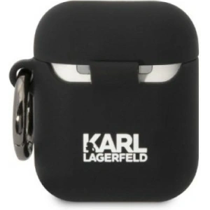 Kup Etui Karl Lagerfeld KLACA2SILKCK Apple AirPods 2/1 cover czarny/black Silicone Karl & Choupette - KLD1345 - {ean13} - Sklep Home Screen