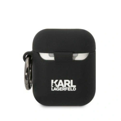 Kup Etui Karl Lagerfeld KLACA2SILKCK Apple AirPods 2/1 tok fekete/szürke szilikon Karl & Choupette - KLD1345 - {ean13} - Sklep Home Screen