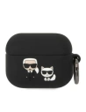 Etui Karl Lagerfeld KLACAPSILKCK pentru Apple AirPods Pro, negru/silicon Karl & Choupette