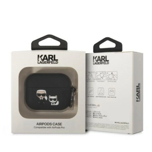 Kup Etui Karl Lagerfeld KLACAPSILKCK Apple AirPods Pro cover czarny/black Silicone Karl & Choupette - KLD1346 - {ean13} - Sklep Home Screen