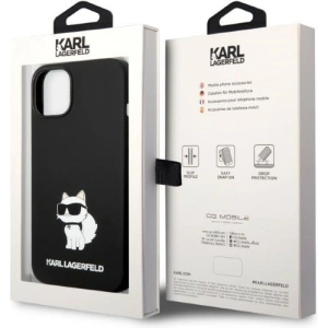 Etui Karl Lagerfeld KLHMP14MSNCHBCKApple iPhone 14 Plus / 15 Plus hardcase czarny/black Silicone Choupette MagSafe
