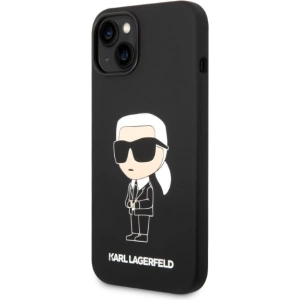 Etui Karl Lagerfeld KLHMP14MSNIKBCKApple iPhone 14 Plus / 15 Plus hardcase czarny/black Silicone Ikonik Magsafe