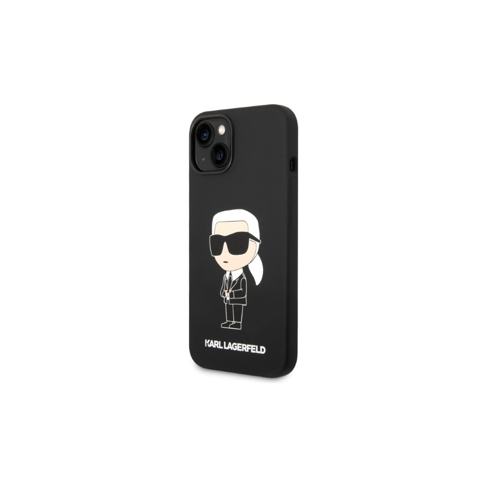Etui Karl Lagerfeld KLHMP14MSNIKBCKApple iPhone 14 Plus / 15 Plus hardcase czarny/black Silicone Ikonik Magsafe
