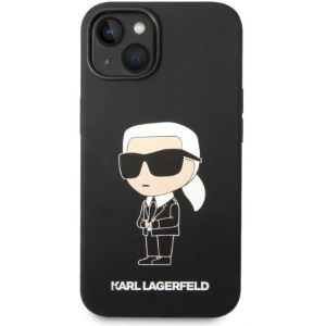 Etui Karl Lagerfeld KLHMP14MSNIKBCKApple iPhone 14 Plus / 15 Plus hardcase czarny/black Silicone Ikonik Magsafe