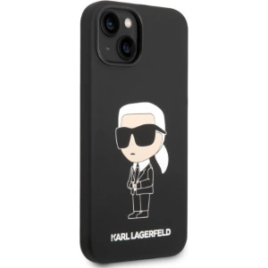 Etui Karl Lagerfeld KLHMP14MSNIKBCKApple iPhone 14 Plus / 15 Plus hardcase czarny/black Silicone Ikonik Magsafe