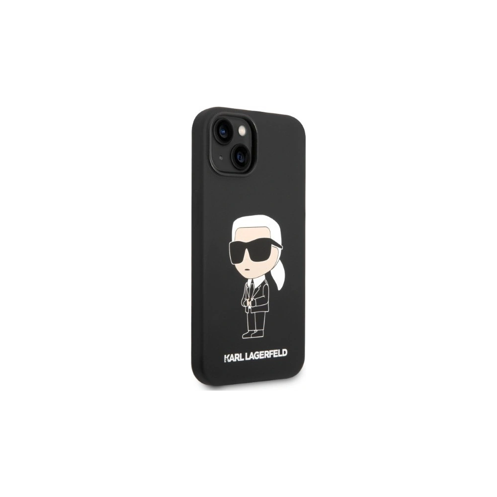Etui Karl Lagerfeld KLHMP14MSNIKBCKApple iPhone 14 Plus / 15 Plus hardcase czarny/black Silicone Ikonik Magsafe