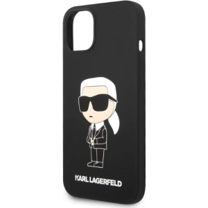 Etui Karl Lagerfeld KLHMP14MSNIKBCKApple iPhone 14 Plus / 15 Plus hardcase czarny/black Silicone Ikonik Magsafe