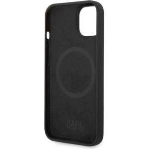 Etui Karl Lagerfeld KLHMP14MSNIKBCKApple iPhone 14 Plus / 15 Plus hardcase czarny/black Silicone Ikonik Magsafe