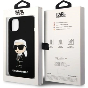 Etui Karl Lagerfeld KLHMP14MSNIKBCKApple iPhone 14 Plus / 15 Plus hardcase czarny/black Silicone Ikonik Magsafe