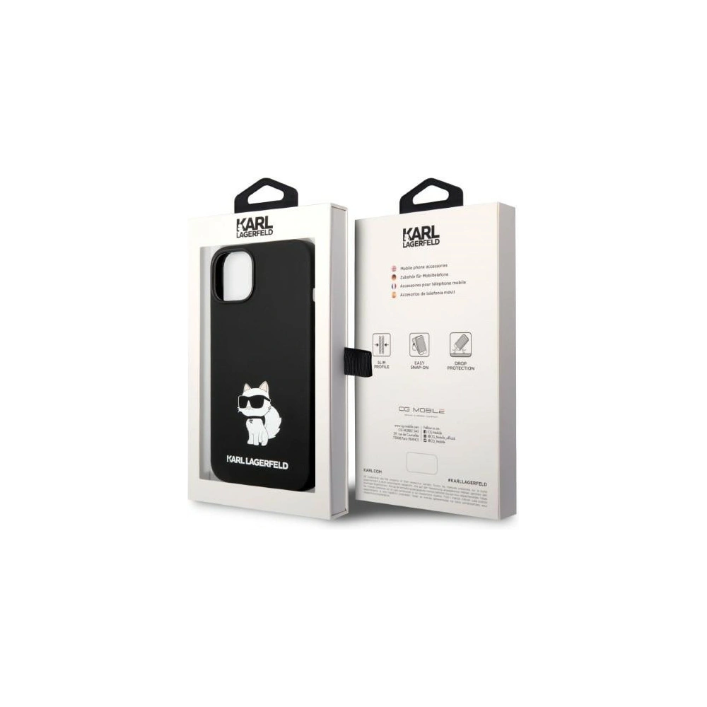 Etui Karl Lagerfeld KLHMP14SSNCHBCK Apple iPhone 14 hardcase czarny/black Silicone Choupette MagSafe