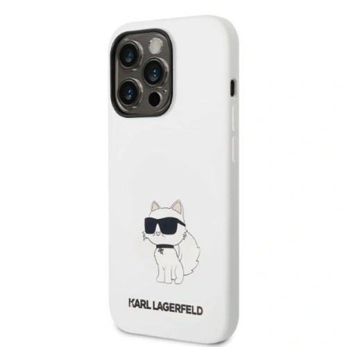 Kup Etui Karl Lagerfeld KLHMP14XSNCHBCH Apple iPhone 14 Pro Max hardcase biały/white Silicone Choupette MagSafe - KLD1354 - {ean13} - Sklep Home Screen