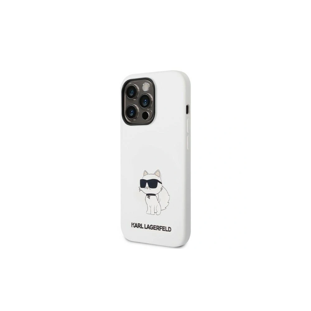 Etui Karl Lagerfeld KLHMP14XSNCHBCH Apple iPhone 14 Pro Max hardcase biały/white Silicone Choupette MagSafe