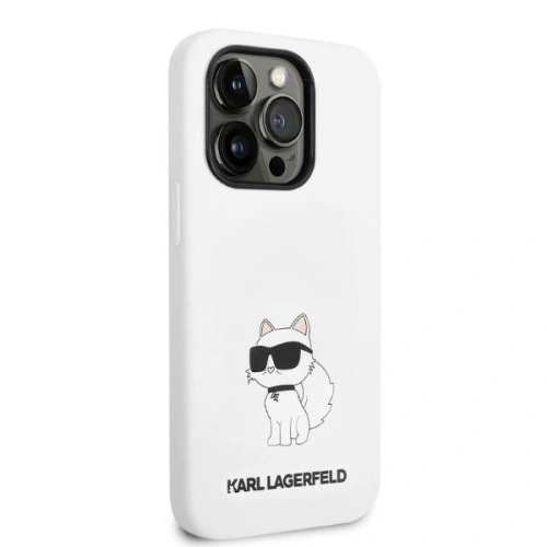 Kup Etui Karl Lagerfeld KLHMP14XSNCHBCH Apple iPhone 14 Pro Max hardcase biały/white Silicone Choupette MagSafe - KLD1354 - {ean13} - Sklep Home Screen