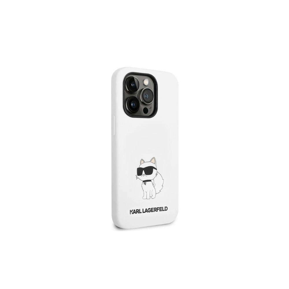 Etui Karl Lagerfeld KLHMP14XSNCHBCH Apple iPhone 14 Pro Max hardcase biały/white Silicone Choupette MagSafe