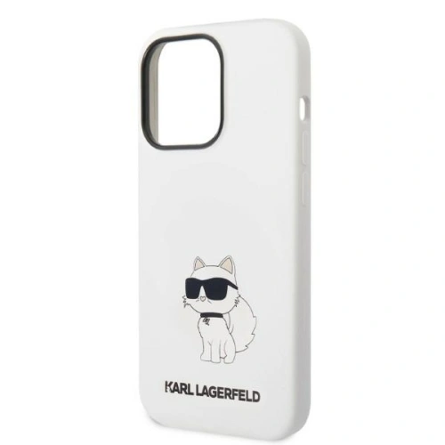 Kup Etui Karl Lagerfeld KLHMP14XSNCHBCH Apple iPhone 14 Pro Max hardcase biały/white Silicone Choupette MagSafe - KLD1354 - {ean13} - Sklep Home Screen