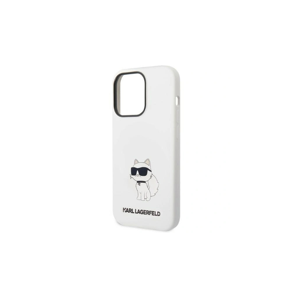 Etui Karl Lagerfeld KLHMP14XSNCHBCH Apple iPhone 14 Pro Max hardcase biały/white Silicone Choupette MagSafe