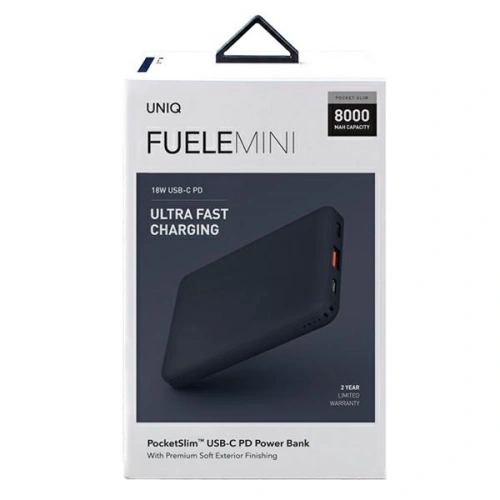 Kup Powerbank UNIQ Fuele mini 8000mAh USB-C 18W PD Fast charge niebieski/indigo blue - UNIQ843 - {ean13} - Sklep Home Screen