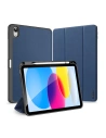 Etui DuxDucis Domo Apple iPad 10.9 2022 (10. generație) + suport pentru creion albastru
