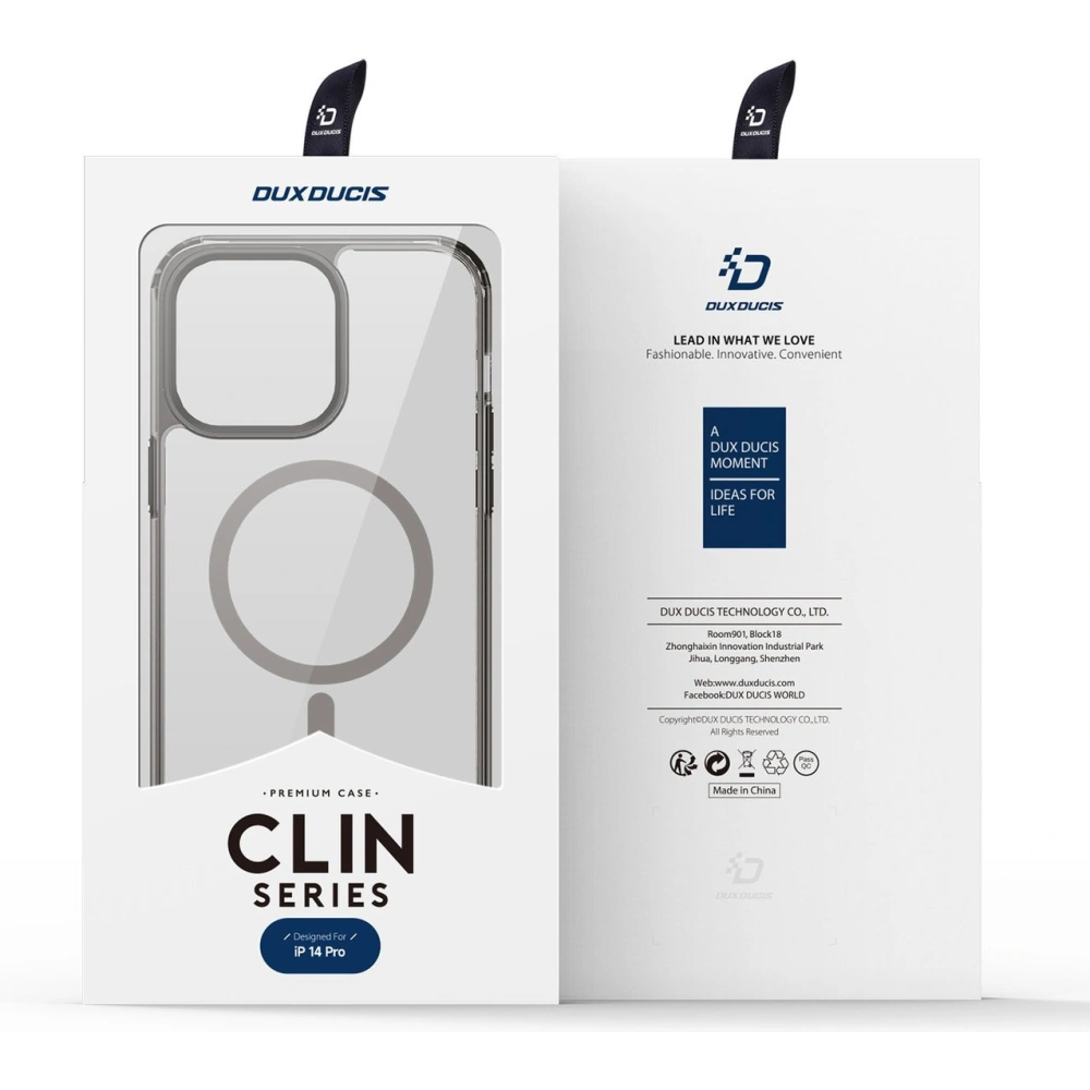 Etui DuxDucis Clin2 MagSafe Apple iPhone 14 Pro szare