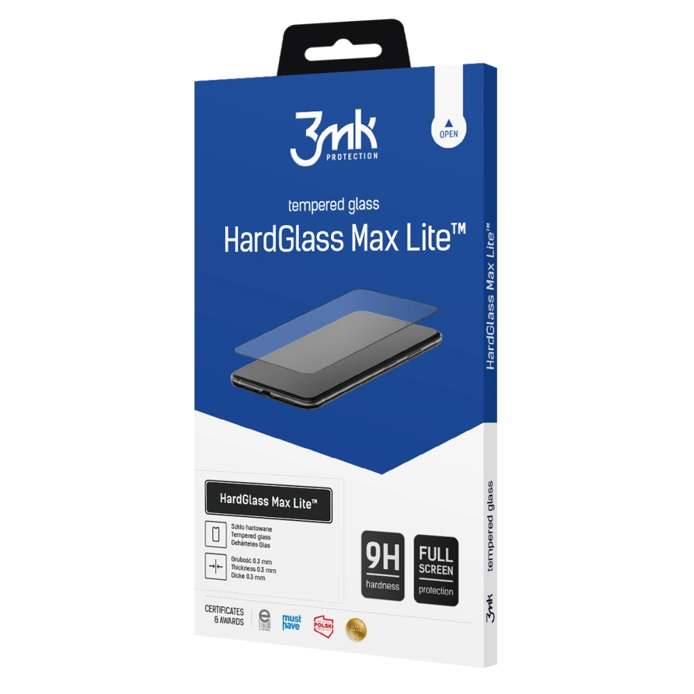 Szkło hartowane 3MK HardGlass Max Lite Oppo A16/A16s Black czarne