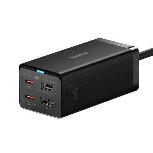 Kup Nabíječka Baseus GaN5 Pro 2xUSB-C + USB + HDMI, 67W (černá) - BSU3858 - {ean13} - Sklep Home Screen