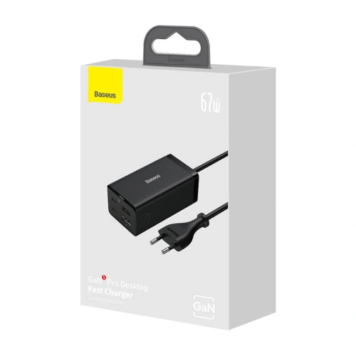 Kup Nabíječka Baseus GaN5 Pro 2xUSB-C + USB + HDMI, 67W (černá) - BSU3858 - {ean13} - Sklep Home Screen