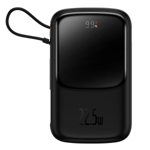 Powerbank Baseus Qpow Digital Display 10000mAh 22,5W QC/PD/SCP/FCP + kabel USB-C czarny