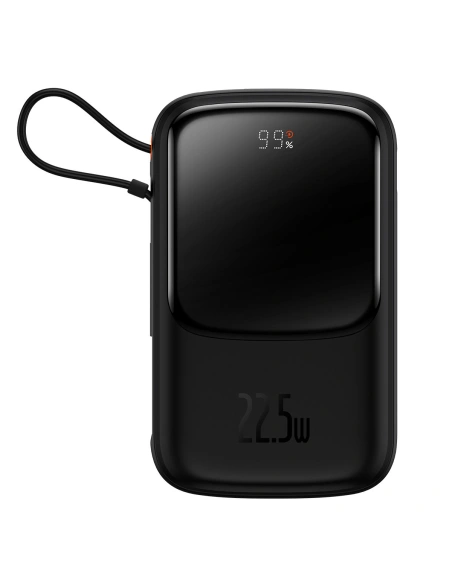 Powerbank Baseus Qpow Digital Display 10000mAh 22,5W QC/PD/SCP/FCP + kabel USB-C czarny